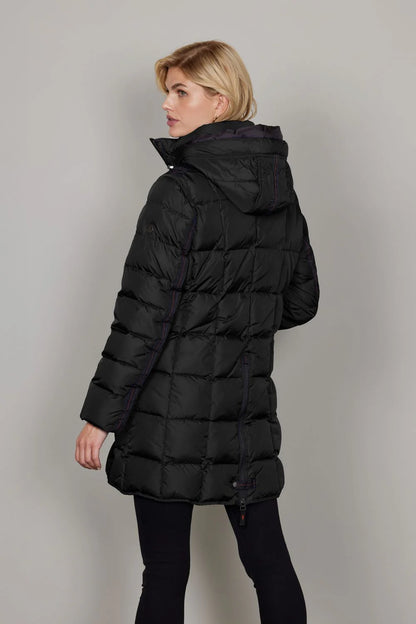 Removable Hood Back Zip Puffer Jacket. Style JUN2160-65