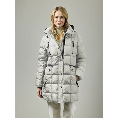 Removable Zipper Fur Lined Hood Quilted Puff Jacket. Style JUN2060