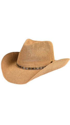 Cowboy Hat with Beaded & Rhinestone Band. Style MODCBC-10