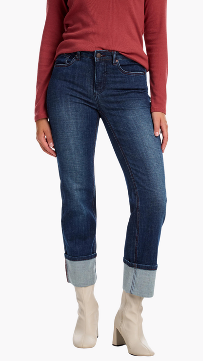 Olivia Cuffed Straight Ankle Jean. Style FD2143809