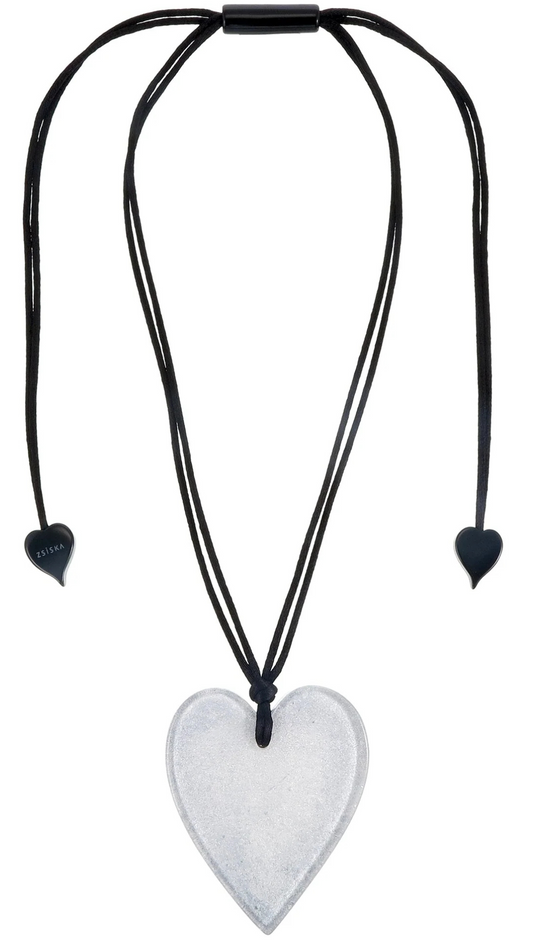 Colourful Collection - Large Silver Heart Necklace. Style 5060203S000Q00