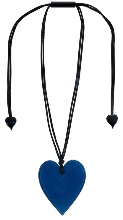 Colourful Statement Collection - Large Blue Heart Necklace. Style 50602039263Q00