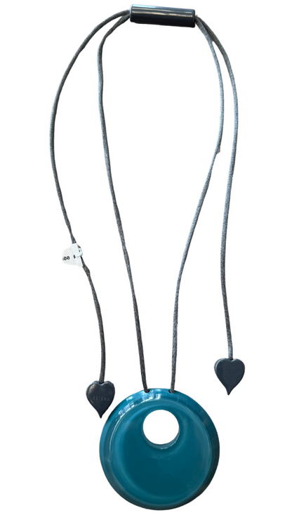 Elle Collection - Single Teal Pendant Necklace. Style 83502039246Q00