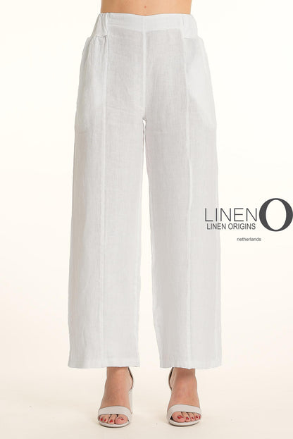 Pull-On Soft Waistband Wide Leg Linen Pant. Style LOPT842