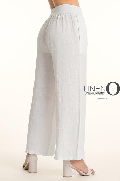 Pull-On Soft Waistband Wide Leg Linen Pant. Style LOPT842