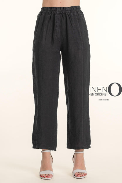 Pull-On Elastic Waist Straight Leg Linen Pant. Style LOPT868
