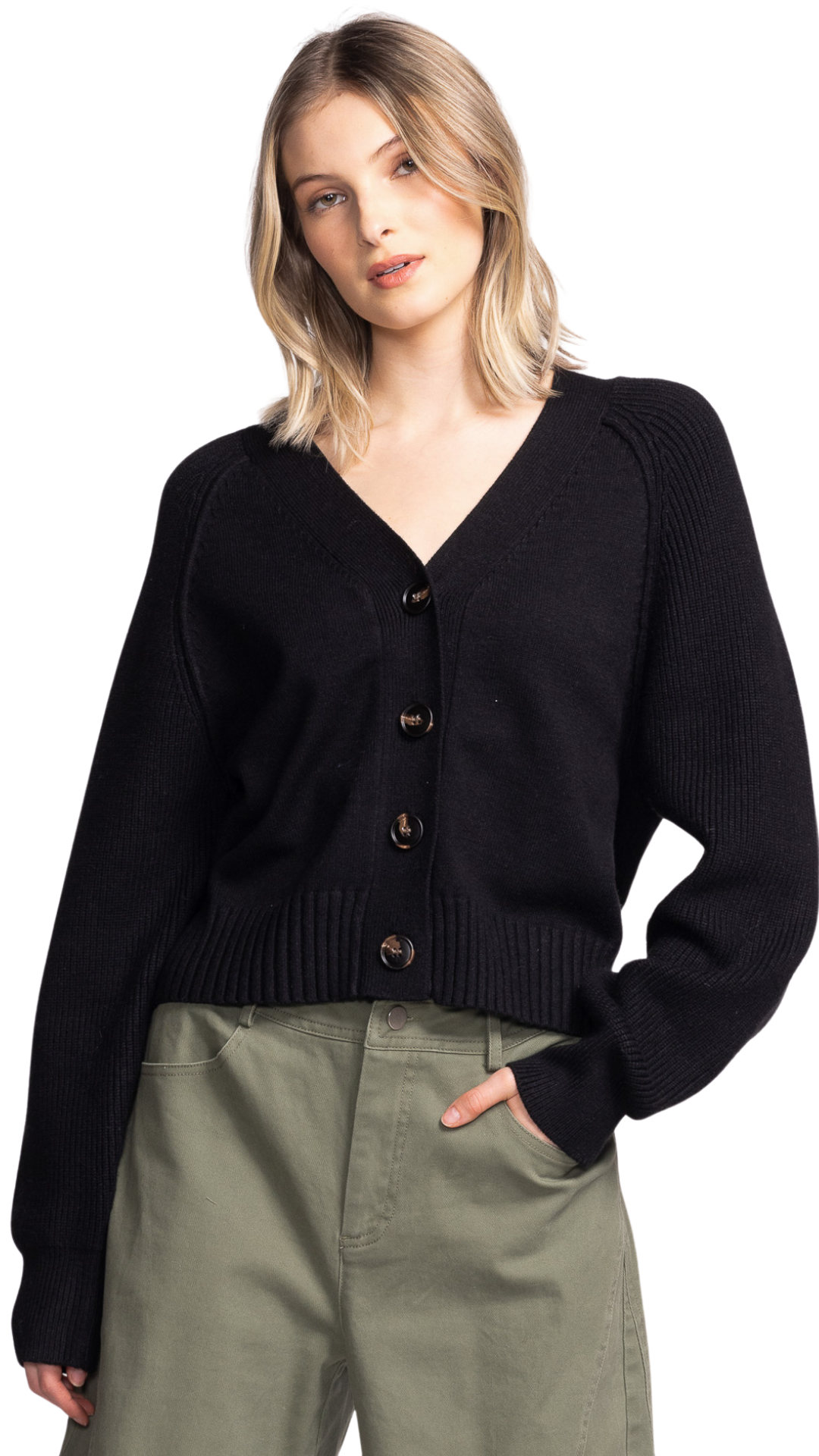 Jayden Ribbed Hem Cardigan. Style PMSW-2466