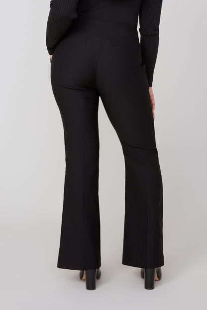 Knit Wide Leg Black Pant. Style REN10054-E906S