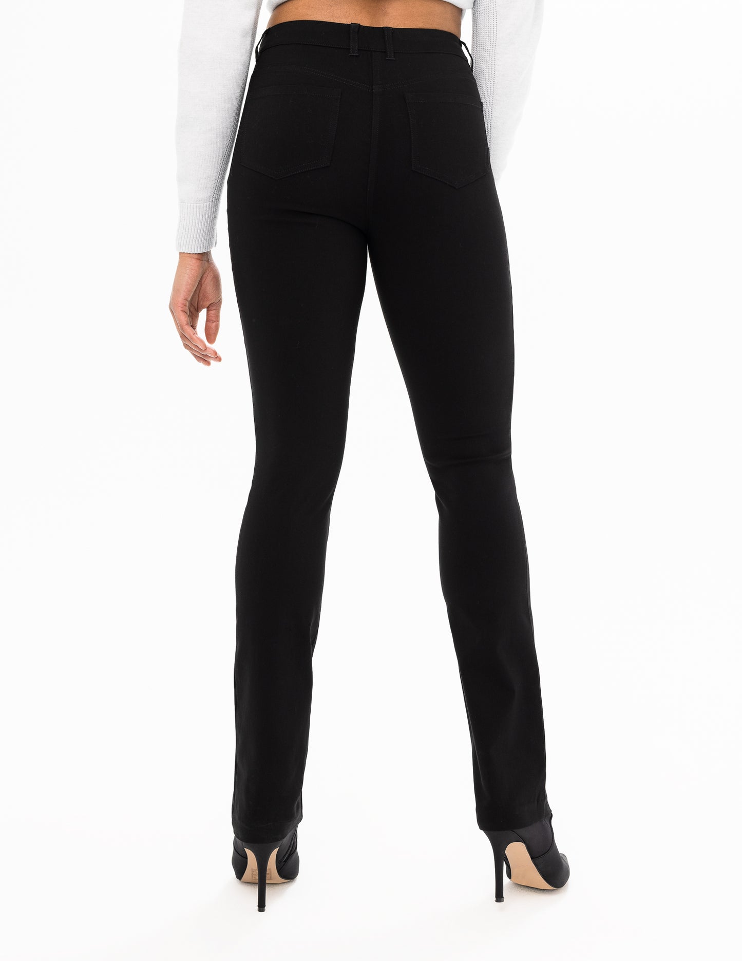 Petite Fly Front Woven Stretch Pant. Style REN1920P-730