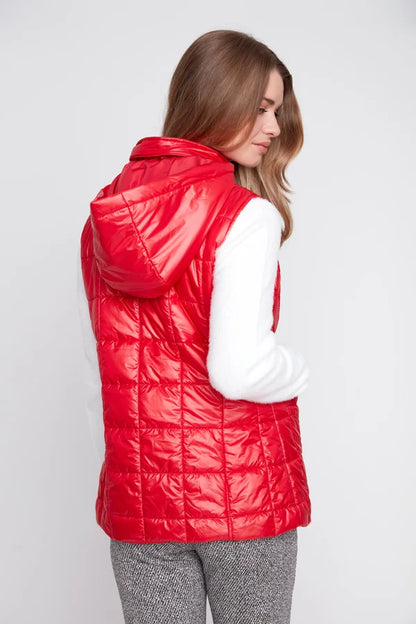 Jewel Statement Buttons Quilted Vest. Style REN3907L-E3034