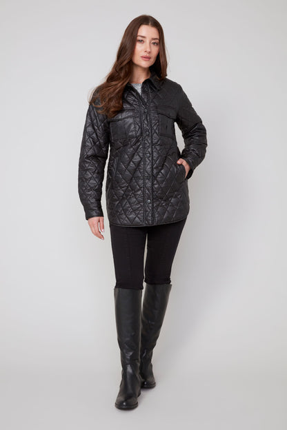Quilted Long Sleeve Jacket. Style REN3909L-E3034