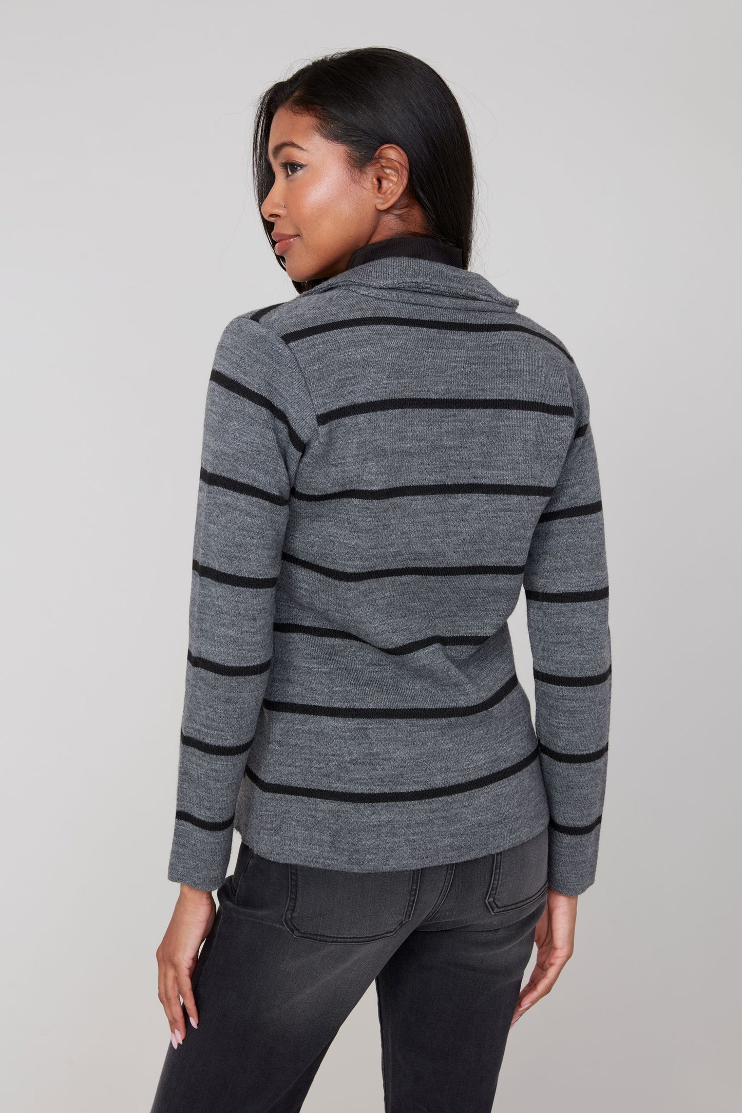 Frayed Edges Button Front Jacket. Style REN3928-4496