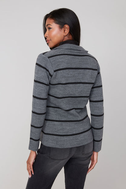 Frayed Edges Button Front Jacket. Style REN3928-4496