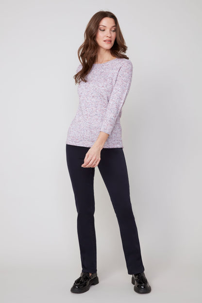 Confetti Knit Long Sleeve Top. Style REN6951-4491