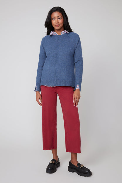 Solid Colour Knit Long Sleeve Sweater. Style REN6952-4301