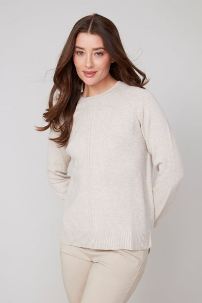 Solid Colour Knit Long Sleeve Sweater. Style REN6952-4301