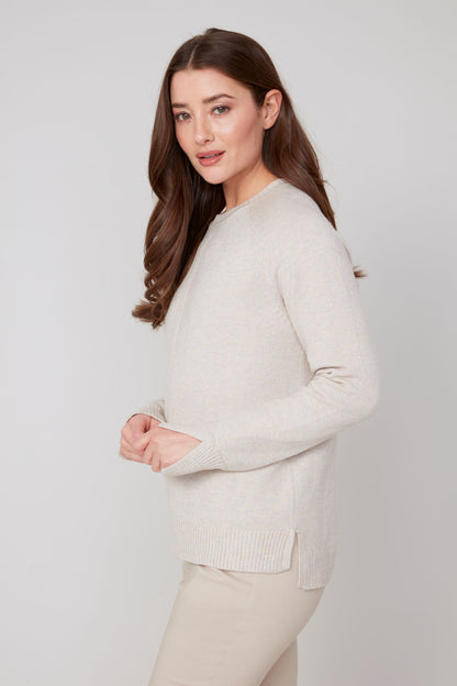 Solid Colour Knit Long Sleeve Sweater. Style REN6952-4301