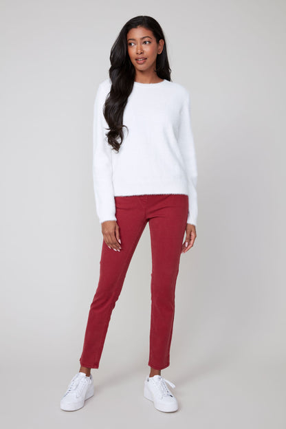 Round Neck Soft Fuzzy Top. Style REN6953-4306