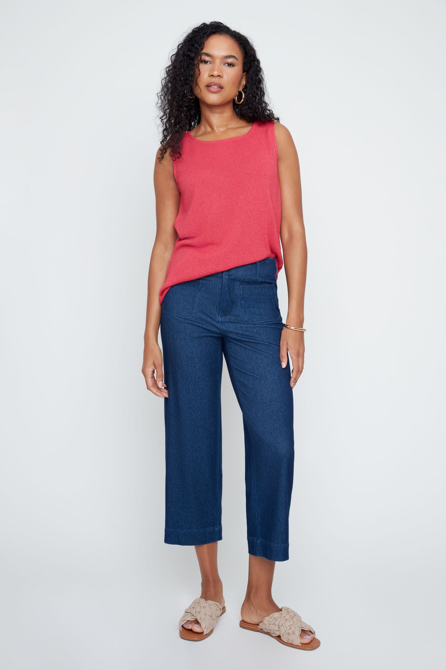 Soft Round Neck Solid Colour Tank. Style REN7807-55K