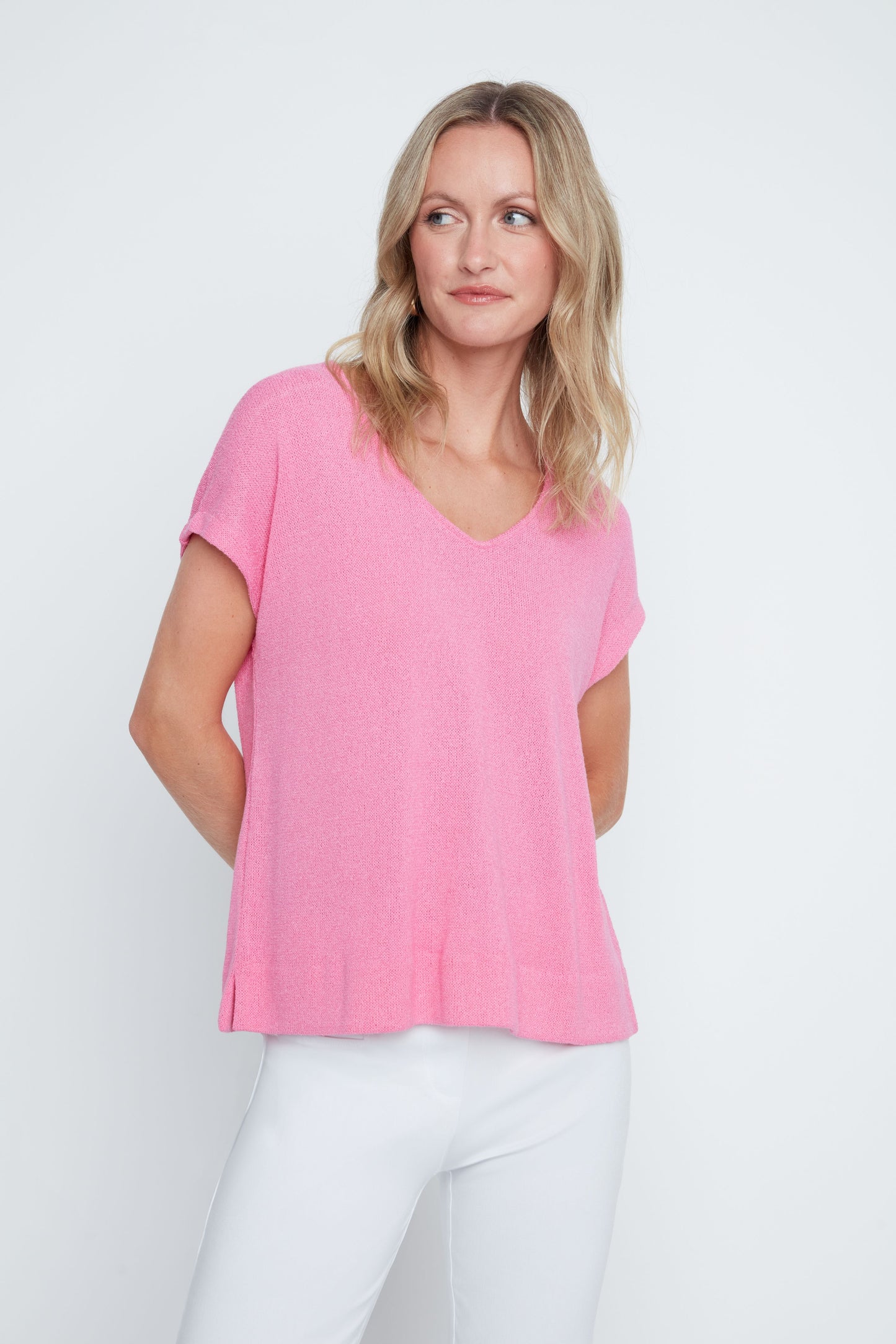 Soft V-Neckline Raglan Sleeve Top. Style REN7808-55K