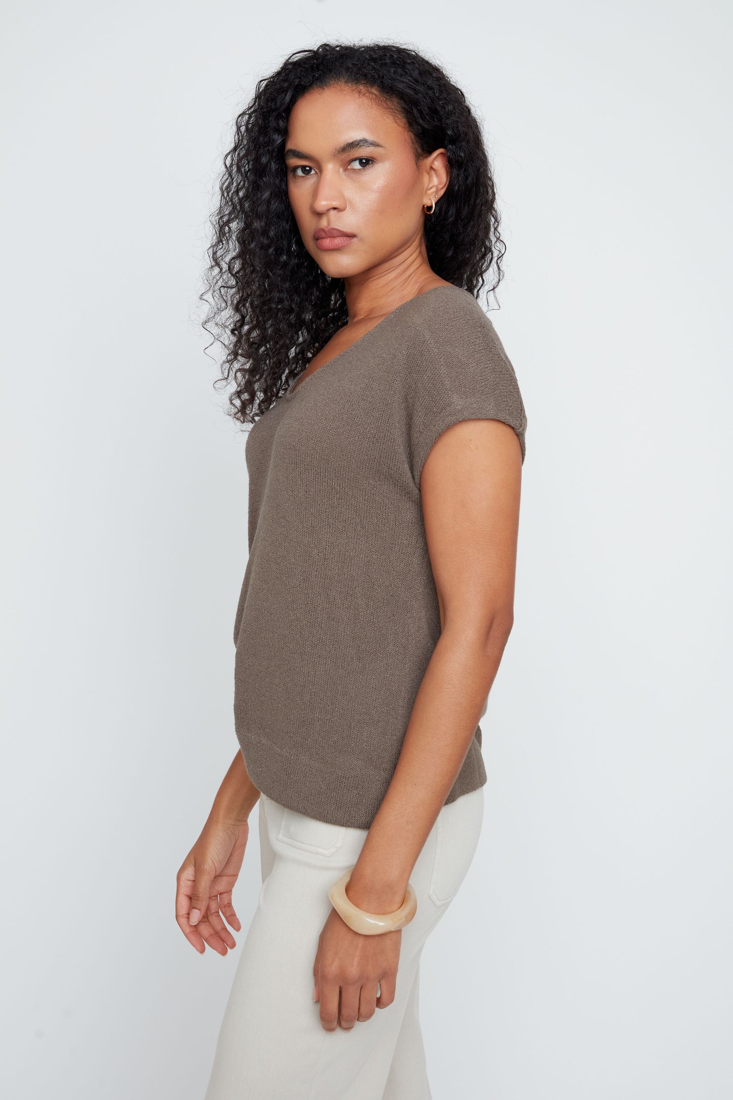 Soft V-Neckline Raglan Sleeve Top. Style REN7808-55K