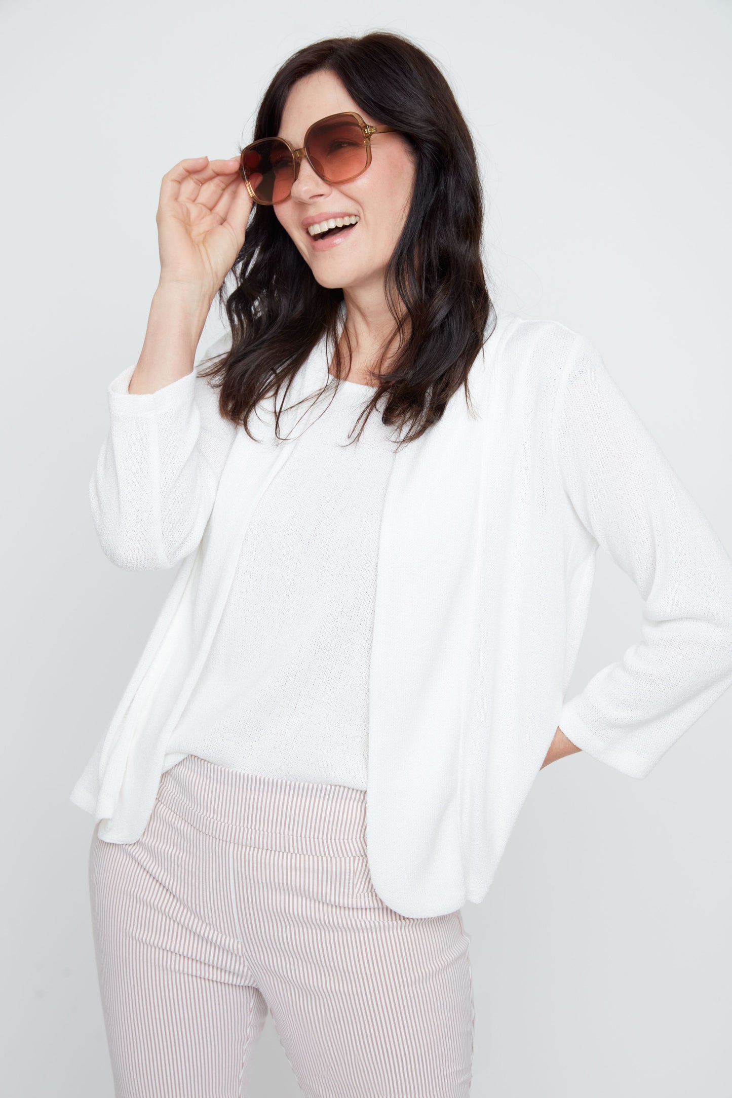 Shawl Collar Knit Cardigan. Style REN7809-55K