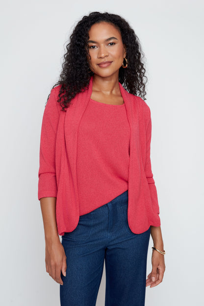 Shawl Collar Knit Cardigan. Style REN7809-55K