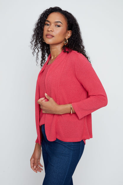 Shawl Collar Knit Cardigan. Style REN7809-55K