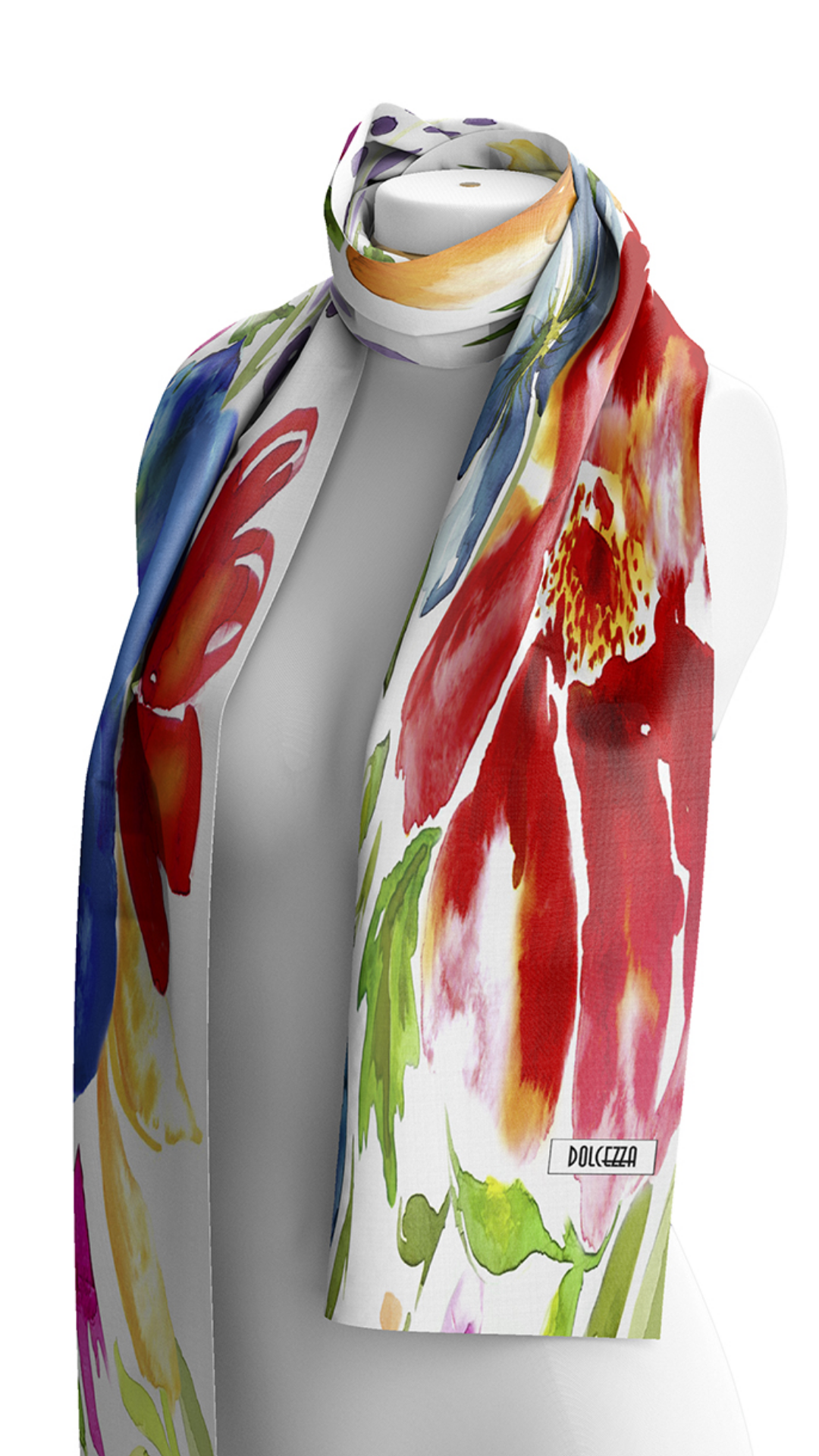 "Spring Delight" Artist Print Scarf. Style DOLC26910