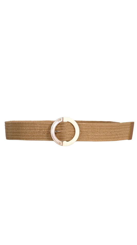 Round Gold & Marble Buckle Belt. Style FLA26106