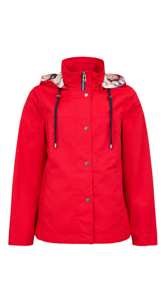 Plaid Removable Hood Short Length Jacket. Style FR466