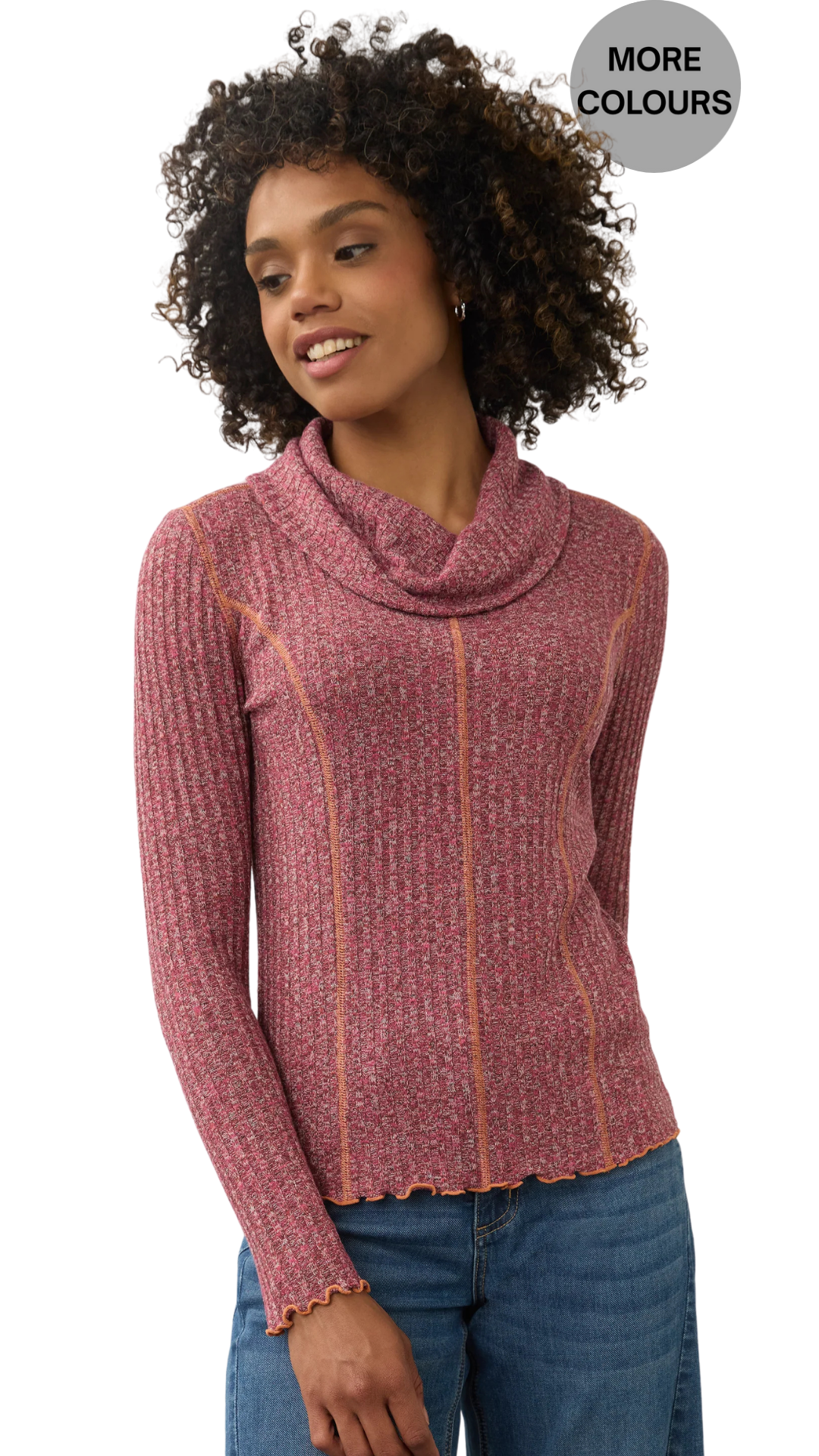 Long Sleeve Cowl Neck Top. Style FD3155135