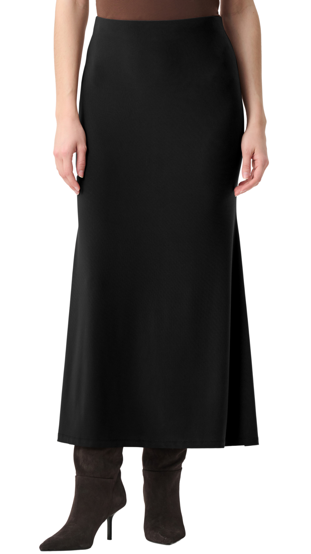 Elastic Waist Flowy Trumpet Skirt. Style JR264056