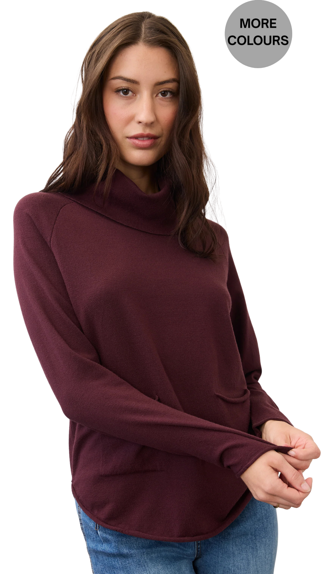 Cowl Neck Pop-Over Sweater. Style FD1492212