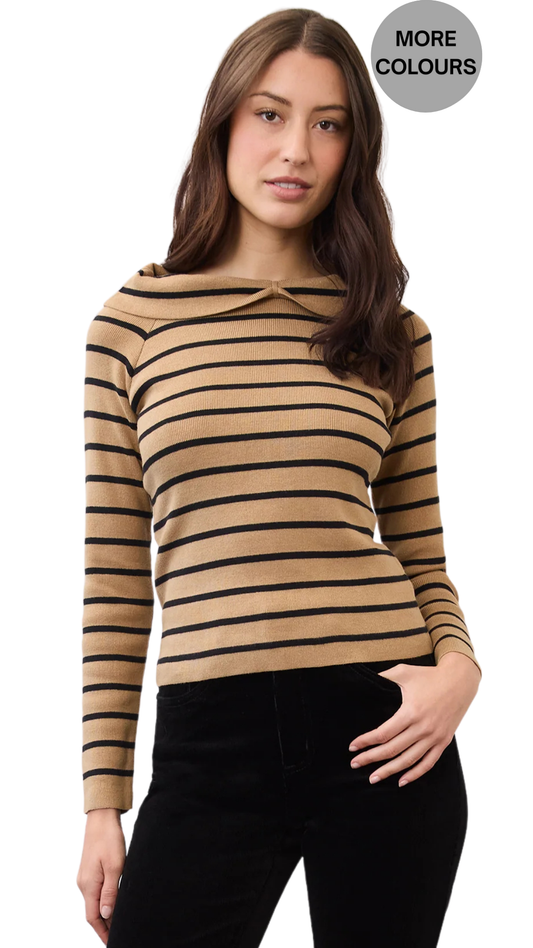 Off Shoulder Long Sleeve Cowl Neck Top. Style FD1983764