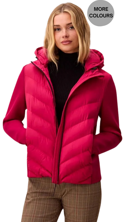 Water Repellent Hybrid Knit & Puffer Jacket. Style TR3172O-8512