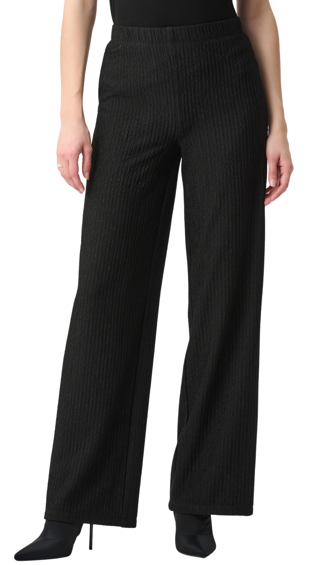 Textured Knit Wide-Leg Pants. Style JR264190