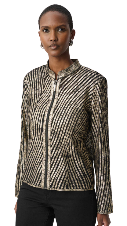 Metallic Soutache Fitted Jacket. Style JR264908