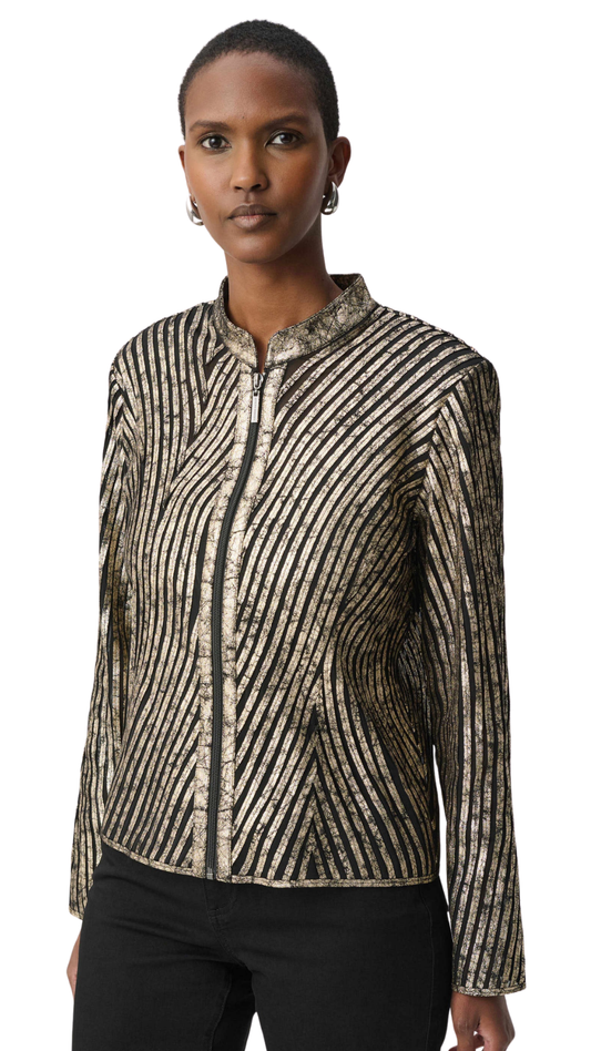 Metallic Soutache Fitted Jacket. Style JR264908