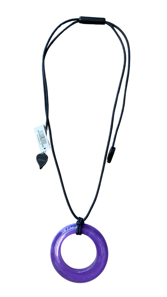 Colourful Statement Collection - Purple Circular Pendant Necklace. Style 40102249018Q00