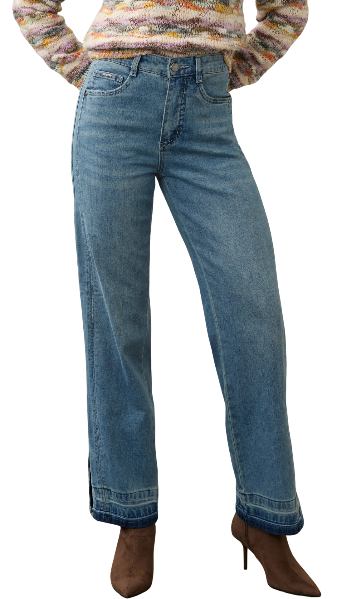Suzanne Straight Leg Undone & Slitted Hem Jeans. Style FD6916843