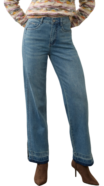 Suzanne Straight Leg Undone & Slitted Hem Jeans. Style FD6916843