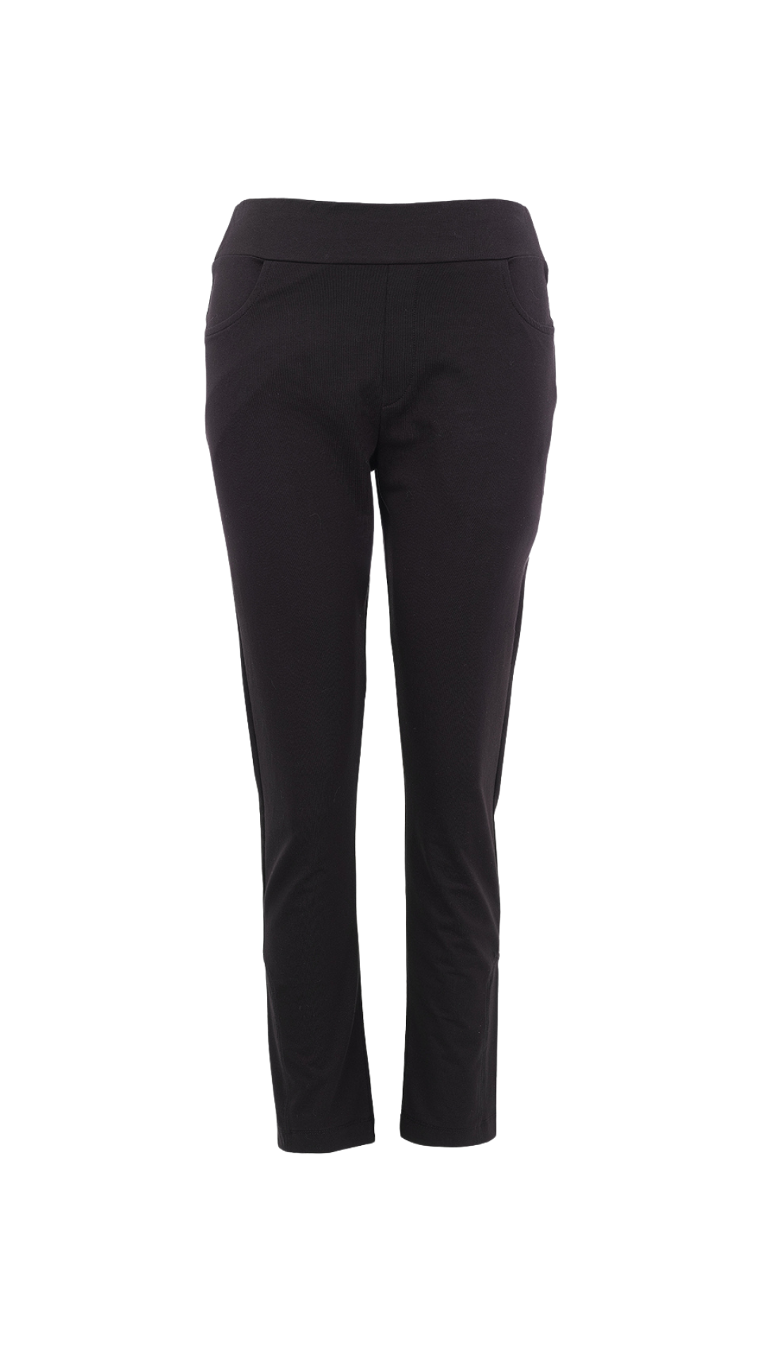 Pull-On Straight Leg Basic Black Pant. Style DOLC76212