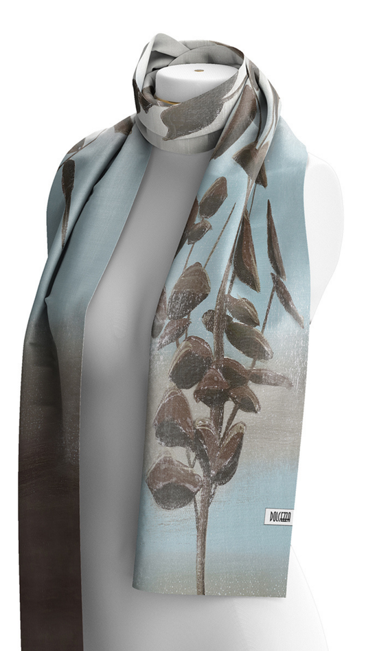 "Winter Beach I" Artist Print Scarf. Style DOLC76906