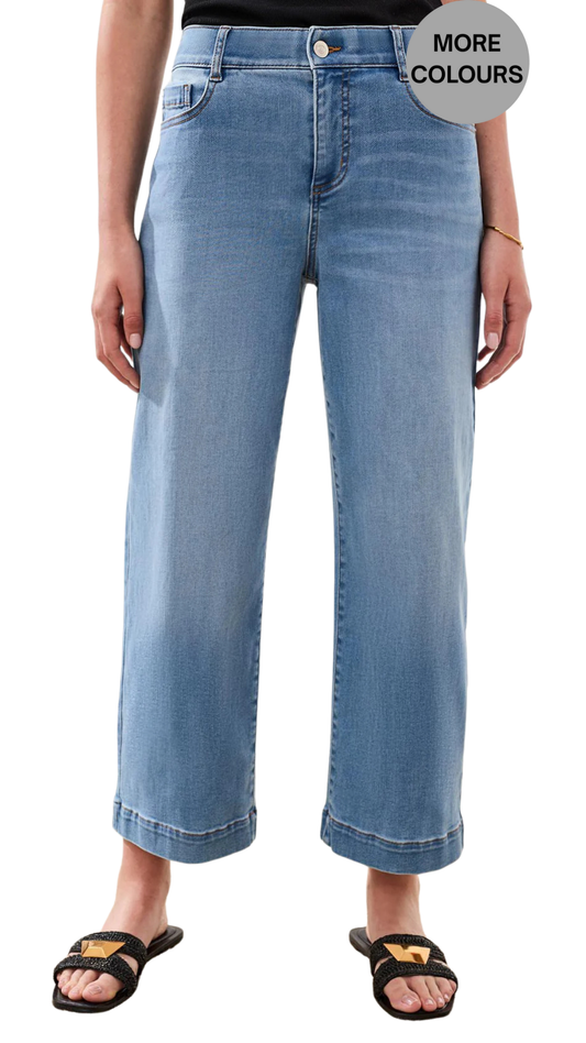 Audrey Cropped Wide Leg Stretch Denim Jean. Style TR6118O-5100