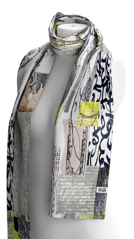 "Fragments" Artist Print Scarf. Style DOLC76912
