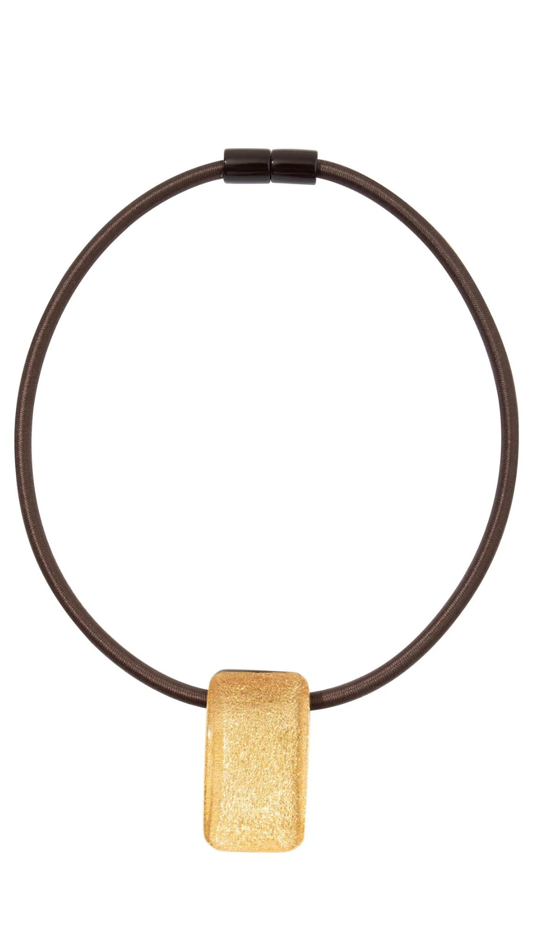 Radiance 1 Bead Collection - Gold Rectangle Resin Pendant Necklace. Style 8000152GFTRQ01