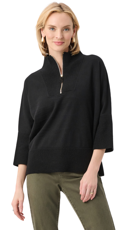 Brushed Viscose And Nylon Funnel-Neck Sweater. Style JR263937
