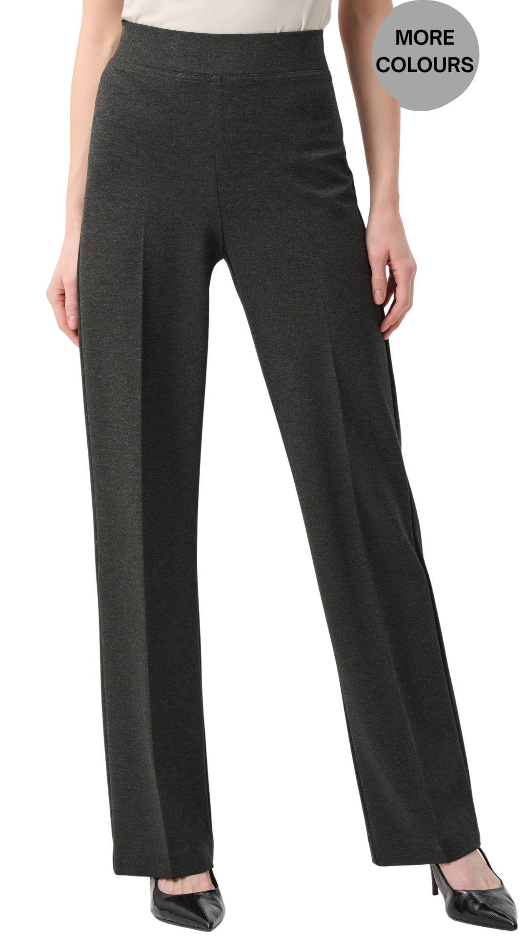 Heavy Knit Straight Leg Pull-On Pants. Style JR253297