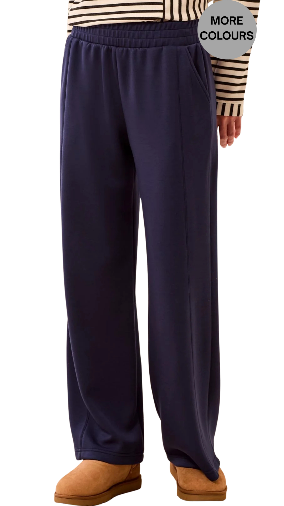 Scuba Knit Pull-On Wide Leg Joggers. Style TR3138O-3390